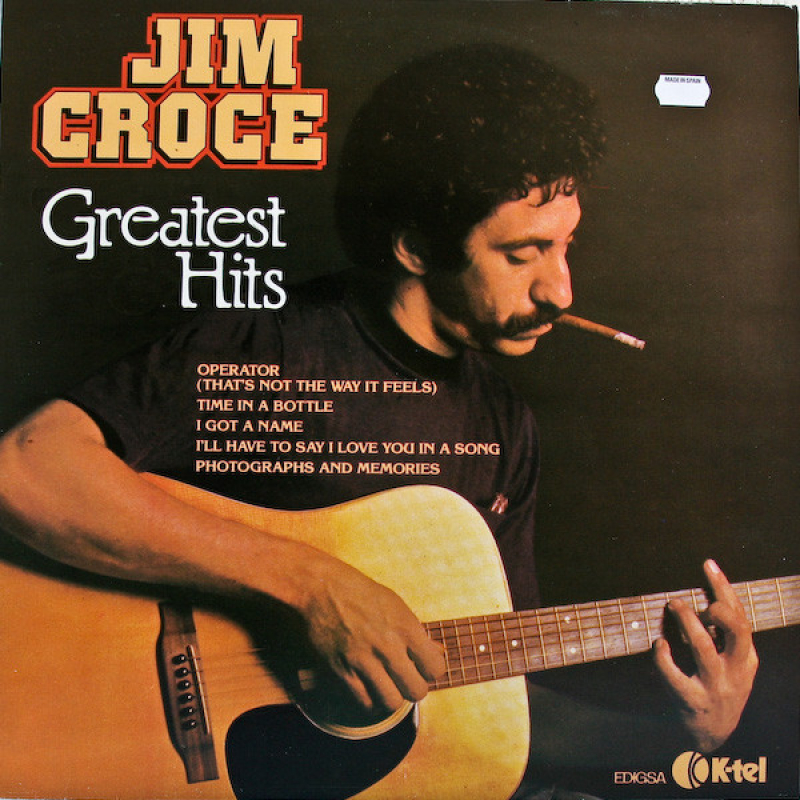  Jim Croce ‎– Greatest Hits  (Zeer goede staat, hoes VG+ en vinyl VG+)  K-Tel ‎– 18L0223 