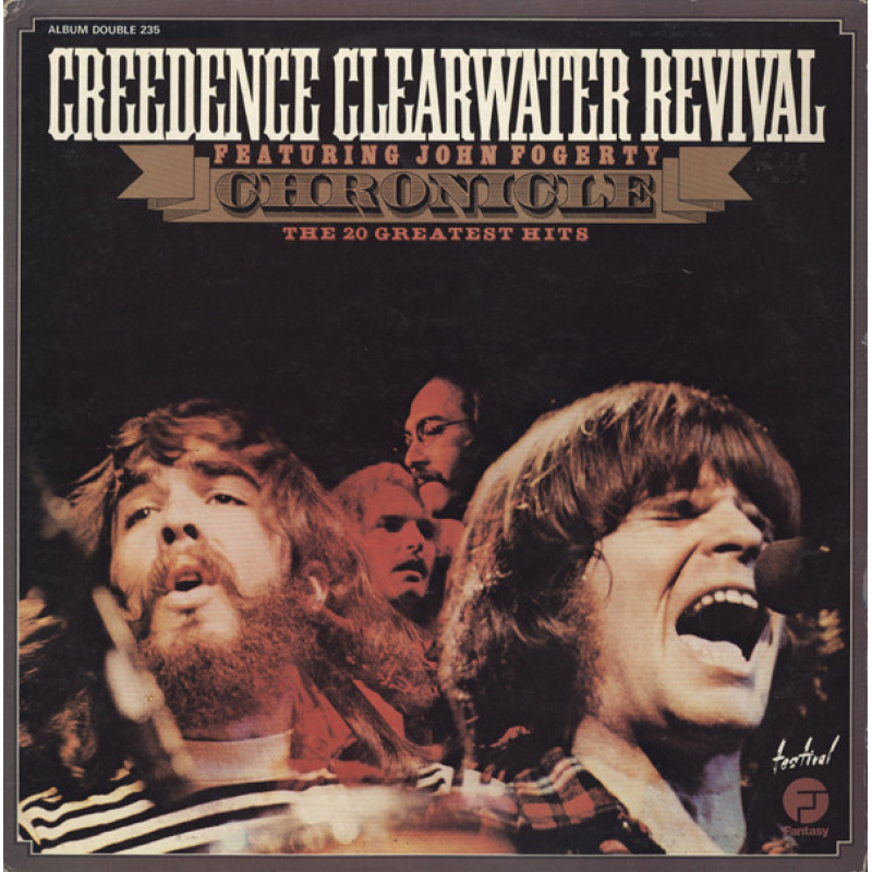  Creedence Clearwater Revival Featuring John Fogerty ‎– Chronicle (The 20 Greatest Hits) (Zeer goede staat, hoes VG+ en vinyl VG) Disques Festival ‎– ALBUM 235 +