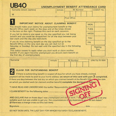 UB40 - Signing Off (LP, Album + 12", Single)  Graduate Records ‎– UB-1, Graduate (Zeer goede staat, hoes VG+ en vinyl VG+)